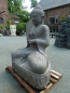 Preview: Buddha sitzend, Flussstein, handgearbeitet, 100 cm hoch