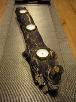 Teelichthalter aus Treibholz