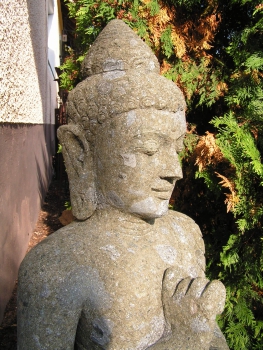 Sitzender Buddha, handgearbeitet, 100 cm hoch