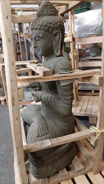 Sitzender Buddha aus Basanit - 100cm - SB15