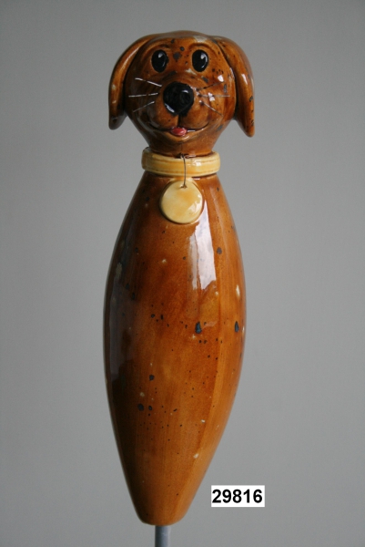Keramikhund Braun
