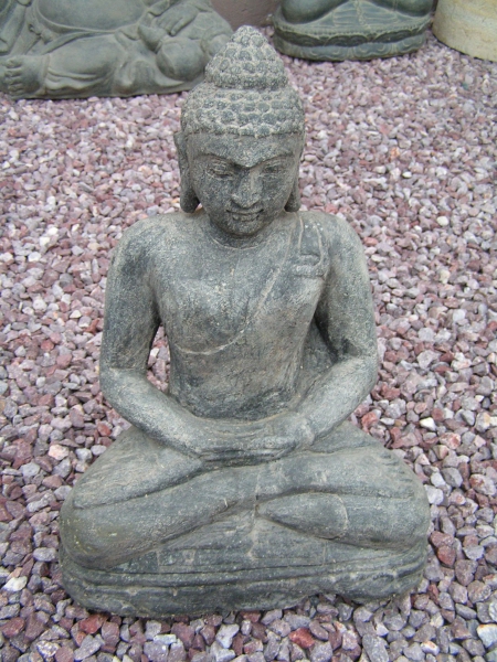 Sitzender Buddha, handgearbeitet, 45 cm hoch