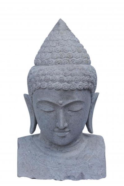 Buddha Büste, Flussstein, handgearbeitet, verschiedene Größen