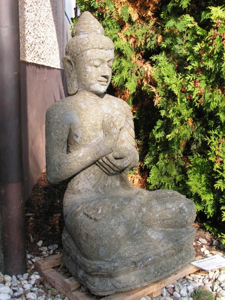 Sitzender Buddha, handgearbeitet, 100 cm hoch